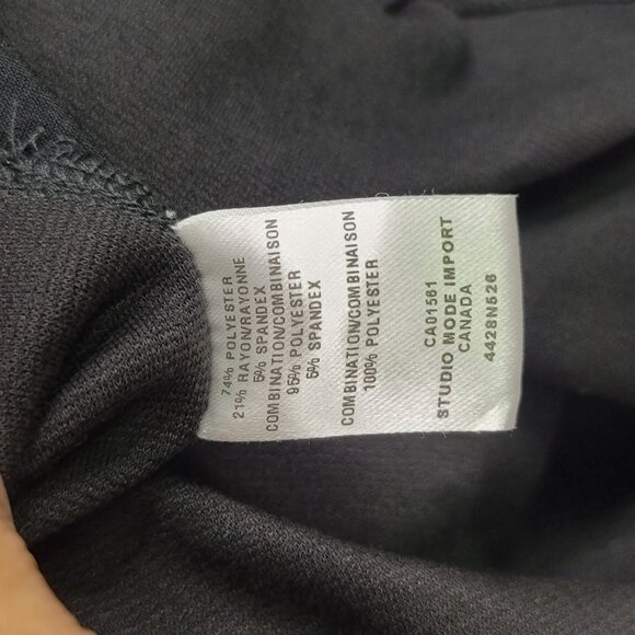 Robert Kitchen Womens Long Sleeve Houndstooth Dress Large Black Canada New - Picture 8 of 13